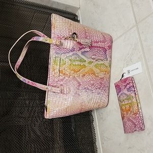 🥳🎈HOST PICK!🎈🥳  🩷💜 BRAHMIN OPTIMISM Medium Asher Handbag & Ady Wallet 💜🩷